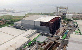 Vista aérea del espectacular almacén autoportante de Hayat Kimya