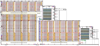 Sistema Pallet Shuttle semiautomático en el gran centro logístico de Alainé