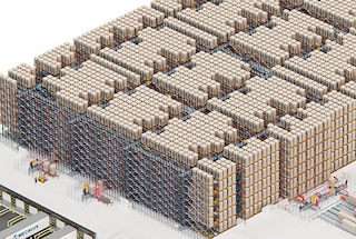El Four-Way Pallet Shuttle es ideal para empresas con necesidades de almacenamiento masivo de tarimas