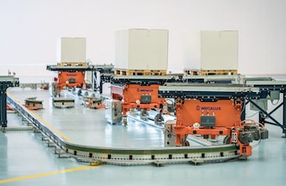 Las electrovías automatizan el flujo interno de tarimas