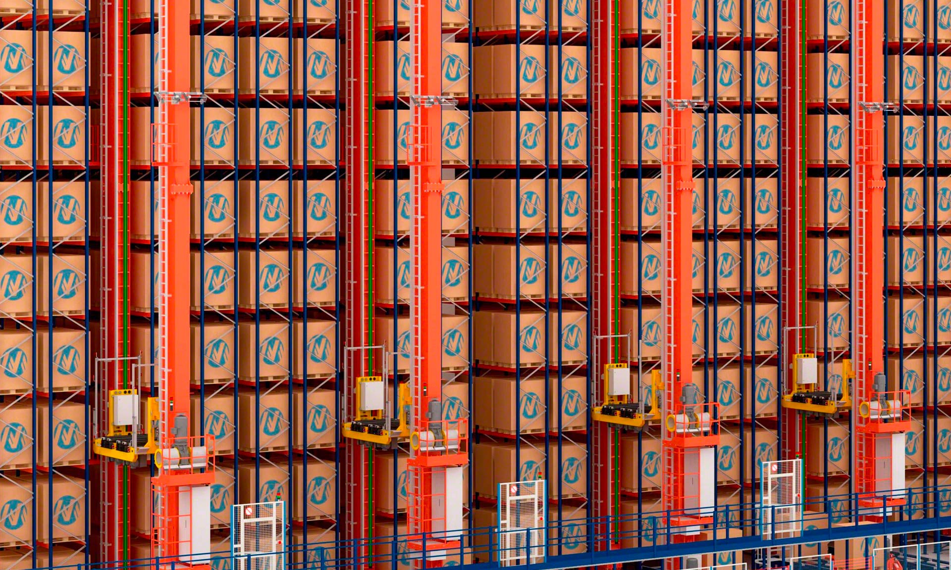 Almacenaje automático en altura para productos derivados de la sal Almacenaje automático en altura para productos derivados de la sal